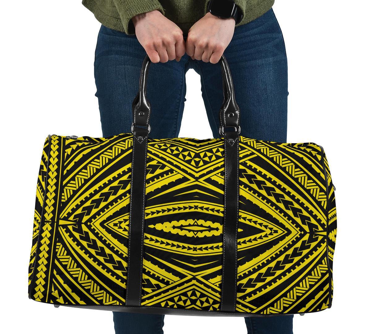 Polynesian Tatau Yellow Hawaii Travel Bag Travel Bag One size Yellow - Polynesian Pride