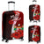 Fiji Polynesian Luggage Covers - Coat Of Arm With Hibiscus Red - Polynesian Pride