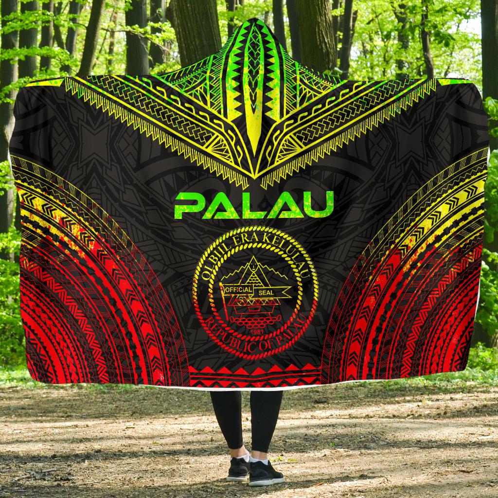 Palau Polynesian Chief Hooded Blanket - Reggae Version Hooded Blanket Reggae - Polynesian Pride