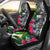 Samoa Custom Personalised Car Seat Covers White - Turtle Plumeria Banana Leaf Universal Fit White - Polynesian Pride