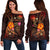 Federated States of Micronesia Polynesian Personalised Off Shoulder Sweater - Legend of FSM (Red) - Polynesian Pride