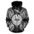 French Polynesia Polynesian All Over Zip up Hoodie Map Black - Polynesian Pride