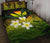 Kanaka Maoli (Hawaiian) Quilt Bed Set, Polynesian Plumeria Banana Leaves Reggae - Polynesian Pride