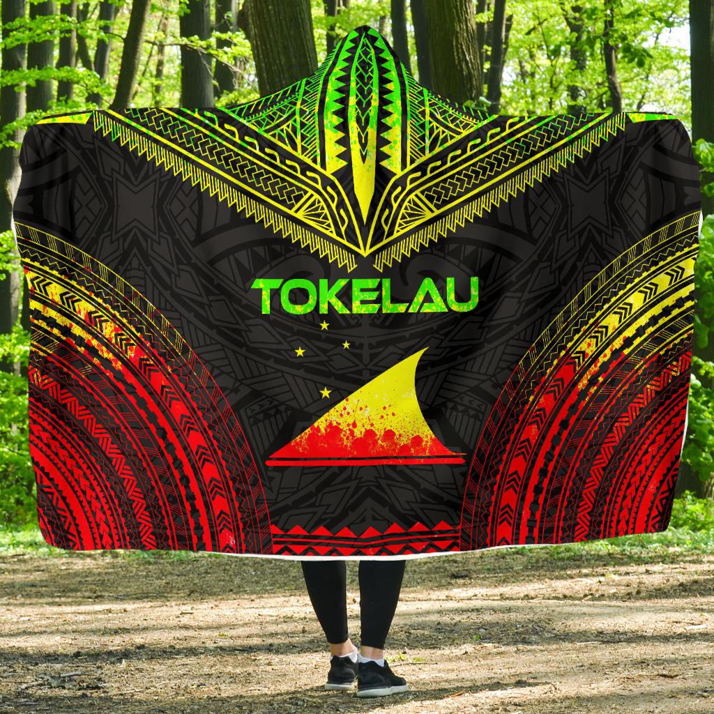 Tokelau Polynesian Chief Hooded Blanket - Reggae Version Hooded Blanket Reggae - Polynesian Pride