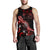 FiJi Men Tank Top - Turtle With Blooming Hibiscus Red - Polynesian Pride