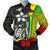 Samoa Polynesian Men's Bomber Jackets Reggae - Turtle With Hook Reggae - Polynesian Pride