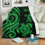 Marshall Islands Premium Blanket - Tentacle Turtle Green White - Polynesian Pride