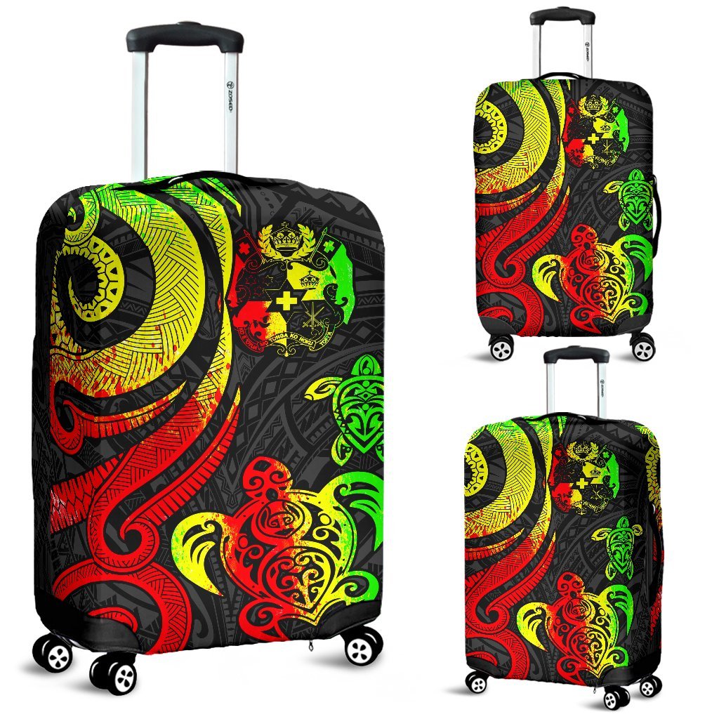 Tonga Polynesian Luggage Covers - Reggae Tentacle Turtle Reggae - Polynesian Pride