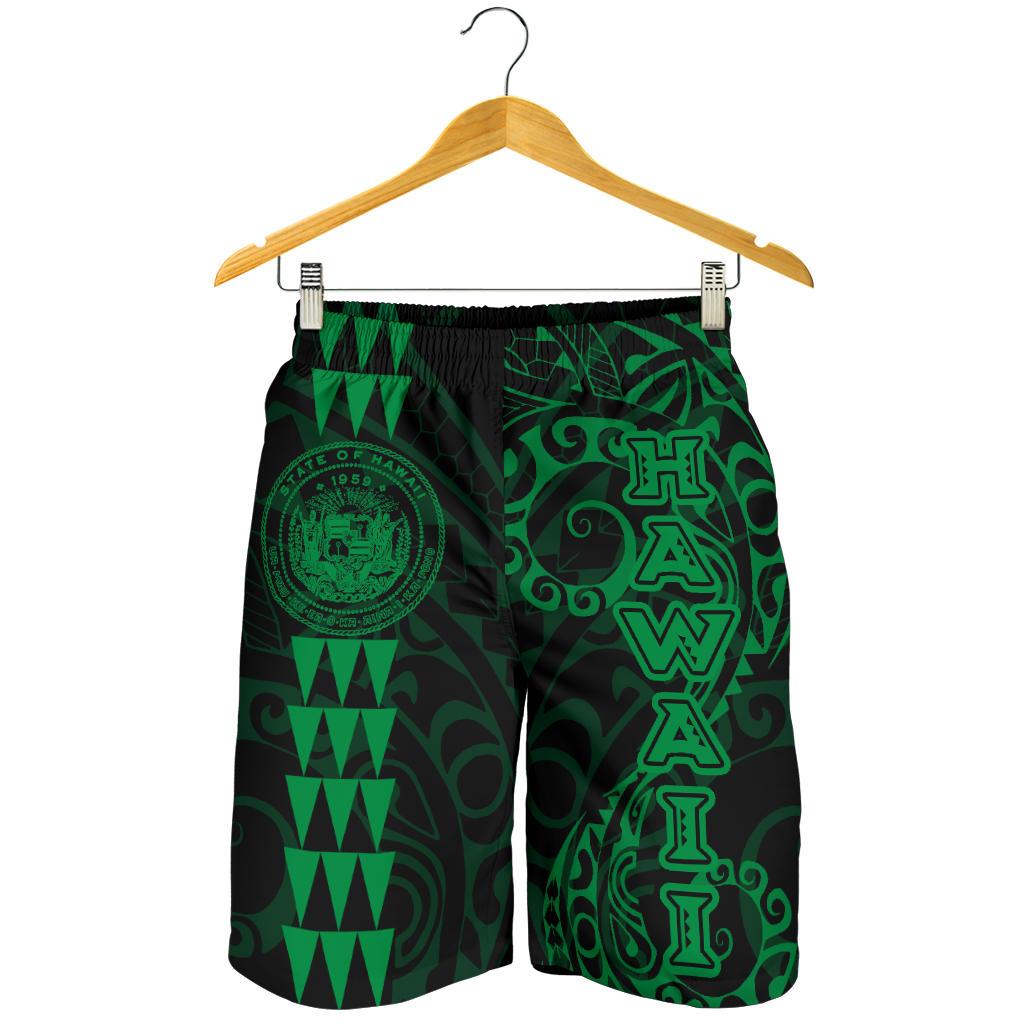 Hawaii Coat Of Arms Men's Shorts Green - Polynesian Pride
