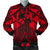 Tonga Polynesian Men's Bomber Jacket - Tonga Red Seal with Polynesian tattoo Red - Polynesian Pride