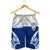 Guam Polynesian Men's Shorts - Pattern With Seal Blue Version - Polynesian Pride