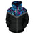 Hawaii Vintage Pattern Zip up Hoodie Blue Palm Tree - Polynesian Pride