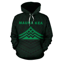 Hawaii Mauna Kea Polynesian Hoodie Green - Polynesian Pride