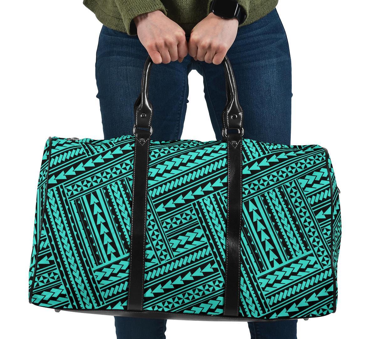 Polynesian Nation Turquoise Hawaii Travel Bag Travel Bag One size Turquoise - Polynesian Pride
