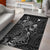 Yap Area Rugs Turtle Hibiscus Black Black - Polynesian Pride