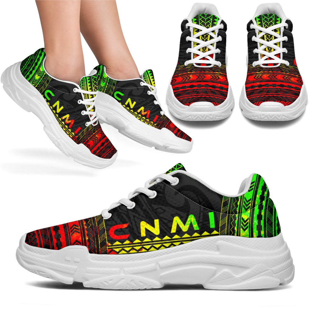 Northern Mariana Islands Chunky Sneakers - Polynesian Chief Reggae Version - Polynesian Pride