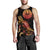 Tahiti Men Tank Top - Turtle With Blooming Hibiscus Gold - Polynesian Pride