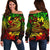 Tonga Women's Off Shoulder Sweater - Reggae Shark Polynesian Tattoo Women's Off Shoulder Sweater - Tonga Women's Off Shoulder - Reggae Shark Polynesian Tattoo - BN18 - Polynesian Pride