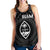 Guam Women's Racerback Tank - Guam Seal With Polynesian Tattoo Style (Black) - Polynesian Pride