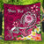 FSM Custom Personalised Premium Quilt - Turtle Plumeria (PINK) Pink - Polynesian Pride