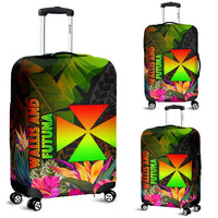 Wallis and Futuna Polynesian Luggage Covers - Hibiscus and Banana Leaves - Polynesian Pride