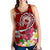 Samoa Custom Personalised Women's Racerback Tank - Turtle Plumeria (Red) - Polynesian Pride