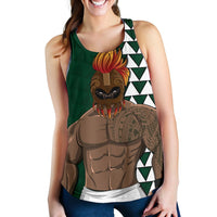 Personalize - Hawaii Warrior Football Women's Racerback Tank 2020 Champion AH - Polynesian Pride