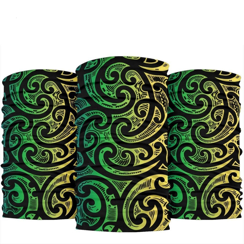 Light Maori Tattoo Bandana - Green One Size Green - Polynesian Pride