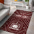 Samoa Personalised Area Rug - Samoa Seal In Polynesian Tattoo Style (Red) Red - Polynesian Pride