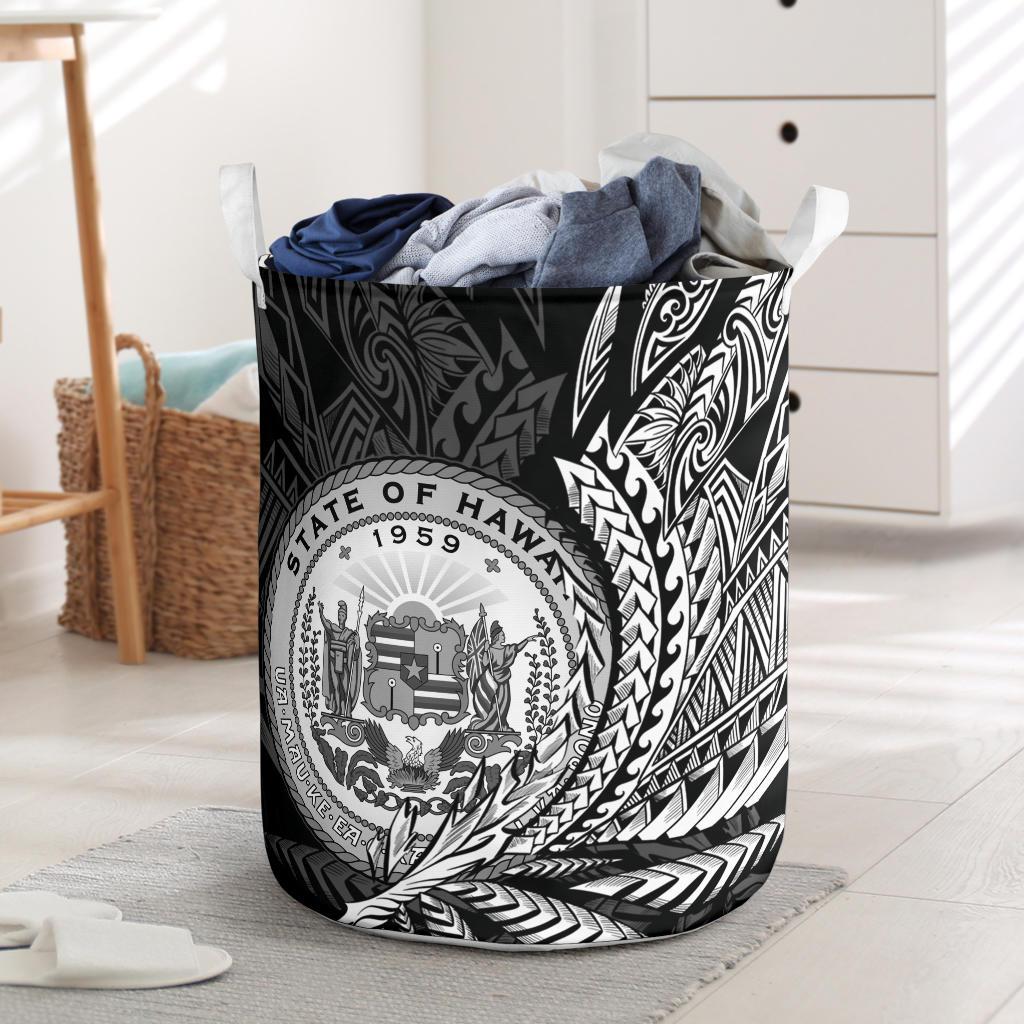 Hawaii Laundry Basket - Wings Style Laundry Basket - Hawaii One Size Black - Polynesian Pride