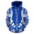 Pohnpei All Over Custom Zip up Hoodie Blue Tattoo Style - Polynesian Pride