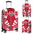 Tahiti Luggage Cover - Polynesian Tattoo Flag Red - Polynesian Pride