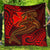 Polynesian Wallis and Futuna Premium Quilt - Red Shark Polynesian Tattoo Red - Polynesian Pride