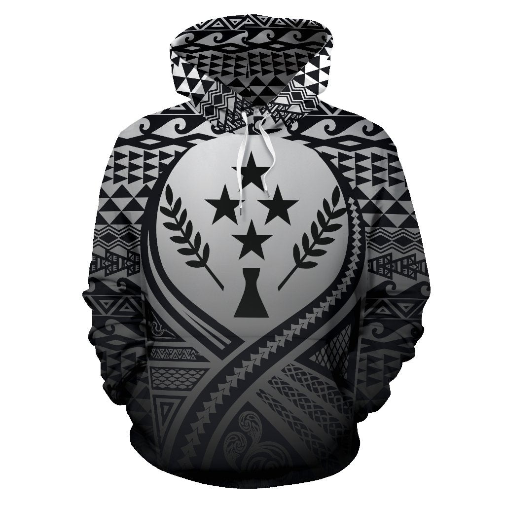 Kosrae All Over Hoodie Lift up Black - Polynesian Pride
