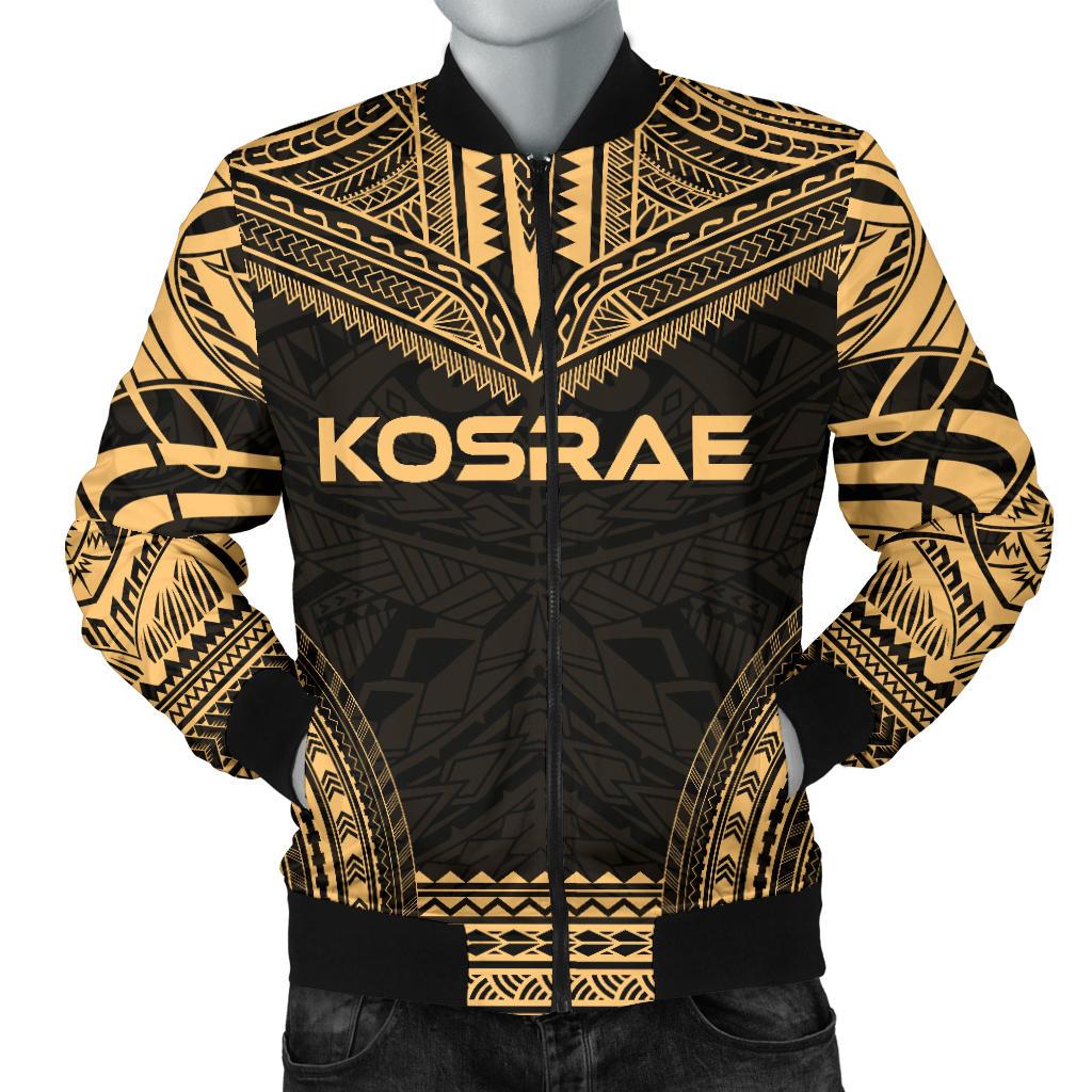 Kosrae Polynesian Chief Men's Bomber Jacket - Gold Version Gold - Polynesian Pride