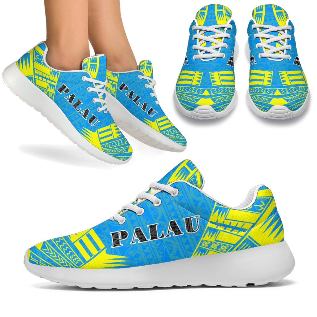 Palau Sport Sneakers - Polynesian Tattoo Flag White - Polynesian Pride