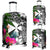 Wallis and Futuna Luggage Covers - Turtle Plumeria Banana Leaf Black - Polynesian Pride