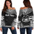 Marquesas Islands Polynesian Chief Custom Personalised Women's Off Shoulder Sweater - Black Version Black - Polynesian Pride