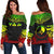 Yap Polynesian Chief Women's Off Shoulder Sweater - Reggae Version Art - Polynesian Pride