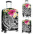 Tonga Polynesian Luggage Covers - Summer Plumeria (Black) - Polynesian Pride