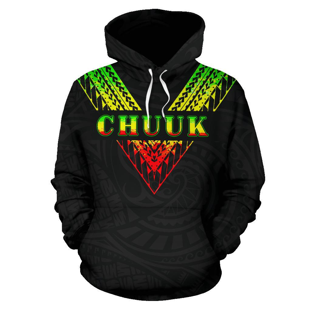 Chuuk All Over Hoodie Reggae Color Sailor Style - Polynesian Pride