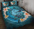 Niue Polynesian Quilt Bed Set - Blue Plumeria Animal Tattoo Blue - Polynesian Pride