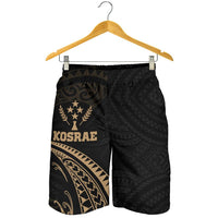 Kosrae Micronesia Men's Shorts - Gold Tribal Wave - Polynesian Pride