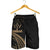 Kosrae Micronesia Men's Shorts - Gold Tribal Wave - Polynesian Pride