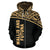 Wallis and Futuna Polynesian Zip up Hoodie Gold - Polynesian Pride