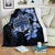 Hawaiian Kanaka Hibiscus Plumeria Mix Polynesian Turtle Premium Blanket Blue AH - Polynesian Pride