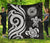 American Samoa Premium Quilt - White Tentacle Turtle - Polynesian Pride