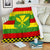 Kanaka Maoli Flag Premium Blanket A7 White - Polynesian Pride