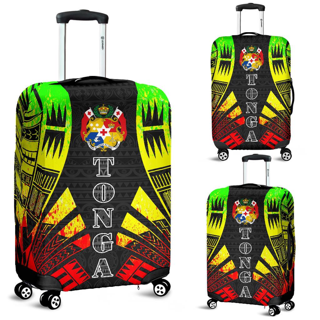 Tonga Luggage Cover - Polynesian Tattoo Reggae Reggae - Polynesian Pride