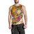 American Samoa Polynesian Men's Tank Top - Turtle Plumeria (Gold) - Polynesian Pride